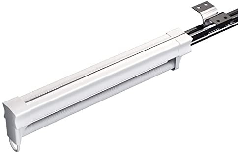 erkebspm Ausziehbare Kleiderstange für Kleiderschrank, Teleskop-Kleiderstange mit Metallbasis, ausziehbarer Kleiderbügel, verstellbar von 26–61 cm, platzsparend – Weiß (Größe: 56 cm/22 Zoll)