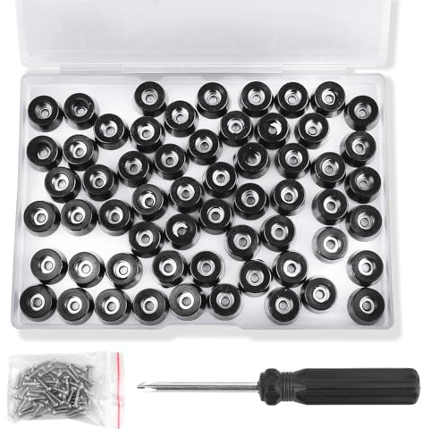 60Pcs Rubber Feet with 304 Stainless Screws,Rubber Feet for Chopping Board