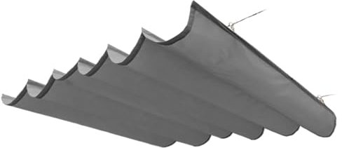 LXBAMKEA Retractable Wave Sun Shade Sails, Water Proof UV Protection Outdoor Canopy Pergola Replacement Cover, Porch Garden Patio Gazebo Roof Slide Wire Awning