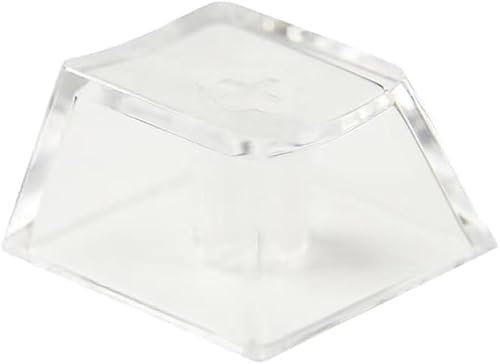 100 Stück Blanko-Kristalltransparente Tastenkappen PC Material 1U Cherry Profil R4 Tastenkappe für MX Schalter Mechanische Tastatur mit Hintergrundbeleuchtung (Cherry Transparent, 100Stück)