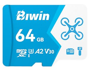 Biwin MS160 64GB Micro SD Card, Micro SDXC Card for Nintendo Switch, UHS-I U3/V30 A2 Card, up to 160 MB/s, High Speed Memory Card for NS Gaming/GoPro/Dash Cam/Action Camera
