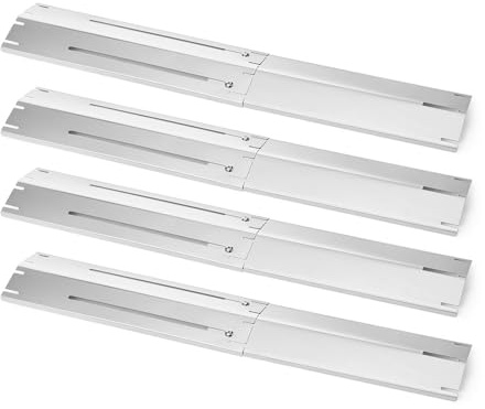 Distribuidor de llama universal para parrilla de gas, 29,8 cm a 53,3 cm, cubierta de quemador ajustable para la mayoría de barbacoas de gas, Landmann, Enders, Taino, Barbacoa, Proficook, placas de