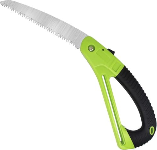 Garden Mile Scie d'élagage pliable pour le jardinage - Lame en acier 65MN - Coupe branches et arbres - Prise confortable - Scie à main pour arbres - 7 TPI - Pour couper les arbres, les outils de coupe
