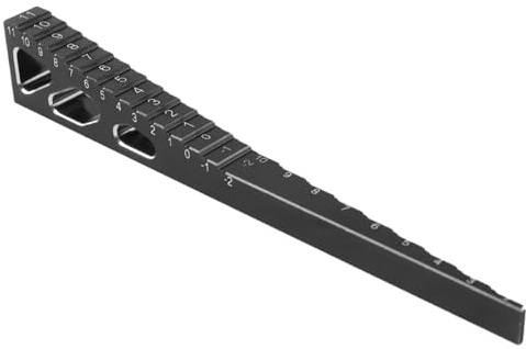 Enwye RC-Modellauto-Höhenmesser, Metall-Höhenmesser, Lineal, Messwerkzeug Für 1/8 1/10 1/12 RC-Auto, Schwarz