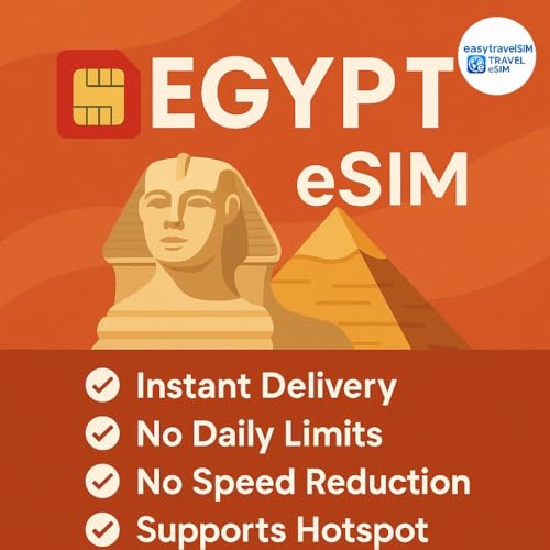 Ägypten eSIM 5G High-Speed-Daten unterstützt Hotspot 30 Tage 3 bis 20 GB E-Mail-Lieferung (5 GB für 30 Tage)