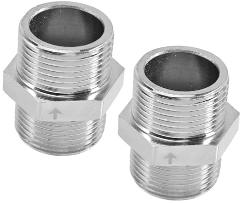 2 Stück 3/4 Zoll Rückschlagventil, 3/4'' Rücklaufventil AG zu AG, Edelstahl 3/4 Zoll Außengewinde Rückflussverhinderer, Rostfrei und Wasserdicht für Pumpe, Fass, Garten, Waschmaschine