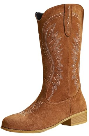 Botas Montaña,Botas Mujer Motorista Elegantes Comodos Empeine Botines Mujers Media Botines Mujers Invierno en Piel con Tacón Cuña Outdoor