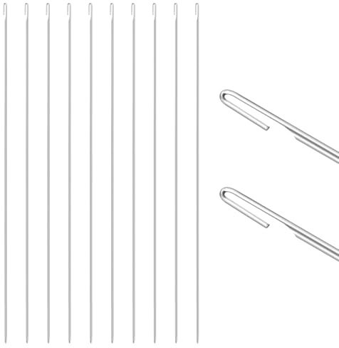 DECORNIJIA 10 Pezzi Aghi per Perline Fai da Te Ago da Ricamo per Infilare Perline Strumenti Artigianali per Creazione Gioielli Resistente e Pratico per Hobby Manuali
