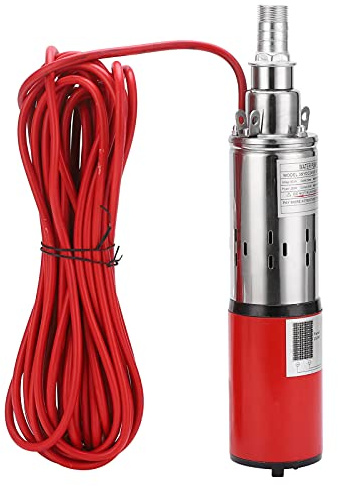 MasYosh Solar Water Pump, 50M High Lift 1.5m³/h DC24V Submersible Pump with Built in Controller, for Agricultural Irrigation Fish Pond Ship Use