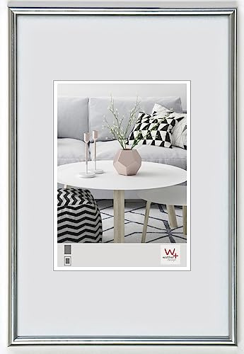 walther design Bilderrahmen silber 60 x 80 cm Galeria Kunststoffrahmen KS080H