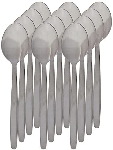 Millenium Cutlery Tea Spoons - Pack of 12, Teaspoons, Stainless Steel Tea Spoons, Genware Spoons, Millennium Cutlery, Silver