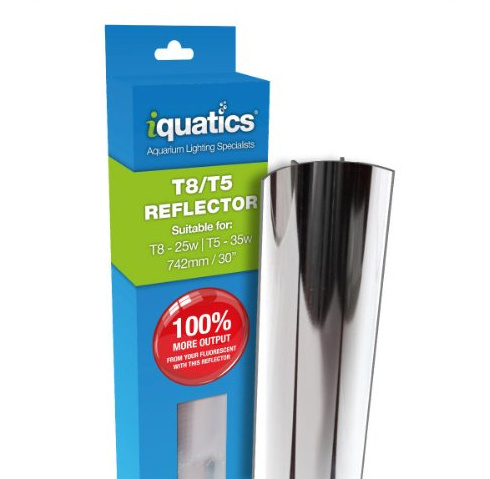 iQuatics T8 Aluminium Reflector-Increased output by up to 100%, 25W Single Pack