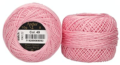 Anchor Perlgarn 8, 4591008-00049, Farbe:himbeerrosa, Stickgarne