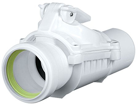 Ø50 mm ZB50-A Weiss Rückstauklappe Rückstauverschluss Rückstauvent DN50 für KG,HT, Rattenstop