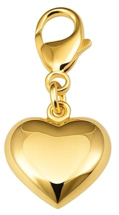 Nicht Zutreffend Charm Anhänger Einhänger Herz 3D Glanz echt Gold 333 Gold Gelbgold 8kt Herzchen