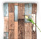 FENTIS Wood Panel Self Adhesive Wallpaper for Bedroom Dark Brown and Blue Peel and Stick Contact Paper for Walls Living Room 44.5x500cm Wall Sticker for Kitchen Door Worktop