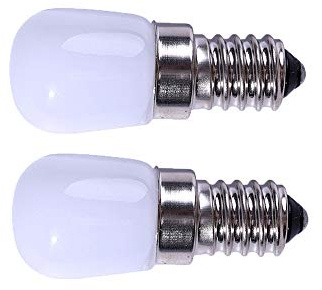 LEKIBOP E14 LED Bulbs Beads Lighting AC 220V 2W Energy Saving Corn Light 5 Pcs Edison Base E14 Base Halogen Replacement Bulb Under-Cabinet Light Puck Light Refrigerator Light (Cool White, 2 PCS)