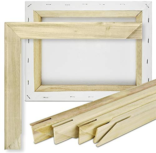 Besthobby Profi Keilrahmenleisten (2X 80cm) Holzleisten Bausatz Set zum selbst zusammenbauen ohne Leinwand