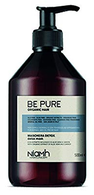 Niamh be pure mascarilla detox para cabellos normales y pesados, sin SLS y SLS, 500 ml
