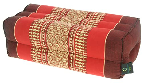 Namesakes Kapok Material Yoga Block Meditación Cojín – Soporte - Rojo Borgoña