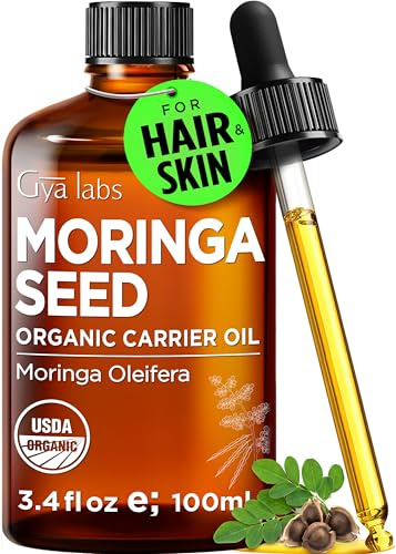 Gya Labs Bio-Moringaöl für die Haut - 100% Reines Natürliches Moringa-Trägeröl für Haar, Gesicht, Kopfhaut - Nährend und Revitalisierend (100 ml)