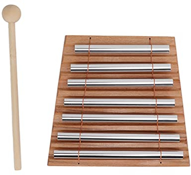 7 X 6 X 1,2 Zoll Energy Chime mit Hammer, 7 Ton Hand Chimes Wind Chimes Orff Percussion Instruments Reminder, Meditationsglocken für Klassenzimmermanagement Lehrbedarf