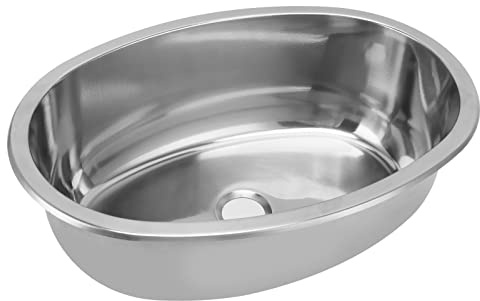 Handwaschtisch aus Edelstahl mit 40 mm Ablauf, leicht zu reinigendes Meereswaschbecken für Wohnwagen, Yachten und Wohnwagen