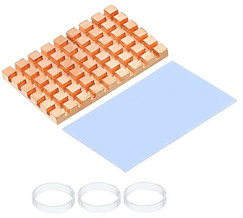 MECCANIXITY Copper Heatsink 40x26x3mm with Conductive Thermal Pads for Solid SSD Cooler