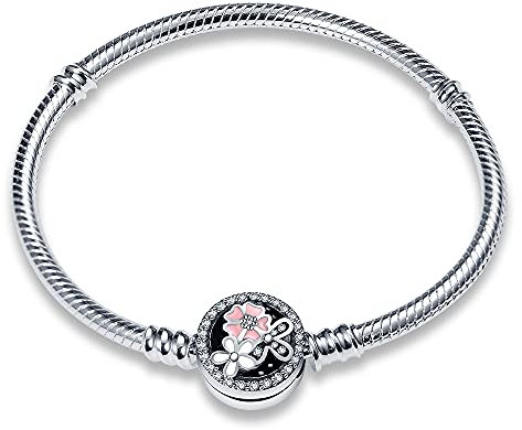 Pandach Armband Damen 925 Sterling Silber, Armbänder Moments Schlangen-Gliederarmband Armkette Valentinstag Muttertag Geburtstags Weihnachten Geschenk für Frauen Freundin Mama CMB051