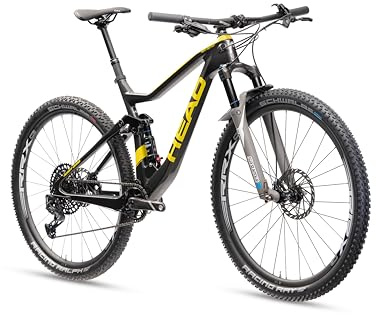 Head Unisex - Adult Adapt Edge Team Full Suspension Bike, Black Metallic/Yellow