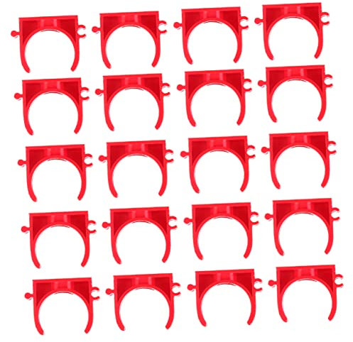 KONTONTY PVC Clamp Wire Wall Fixed Holder u Shape Tube Support Hook Electrician Pipe Clips 100pcs for Cable Management and Conduit Securing