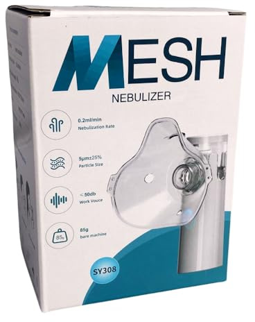 Mini Aerosol Portatile Silenzioso Apparecchio per Aerosol Adulti Bambini 2 Maschere e Boccaglio Respirazione Nebulizzatore