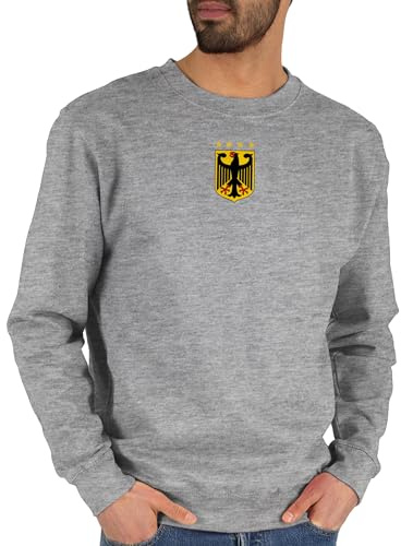 Shirtracer - Sweater Pullover Sweatshirt Herren Damen - Fußball EM WM - Deutschland Wappen | Germany | Bundesadler | Deutschland Adler