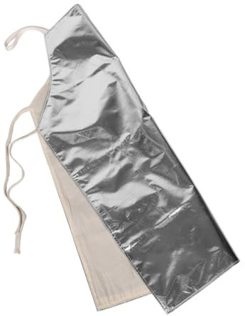 ANDRESLAD Hochtemperatur Schutzschürze Aluminiumfolie Feuerhemmend Verstellbar Hitzebeständige Sicherheitsschürze Für Schweißen Metallverarbeitung