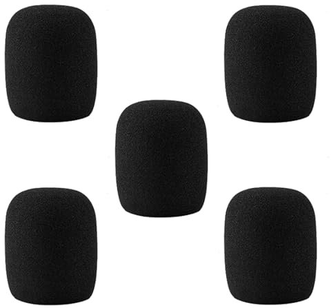5 Stück Popschutz Mikrofon Windschutz,Schaumstoff Mikrofonabdeckung,Pop Filter und Windschutz Set,Schaumstoff-Mikrofon Windschutz,Ersatz-Windschutz Pop-Filter für Mikrofone für KTV,Outdoor Aktivitäten