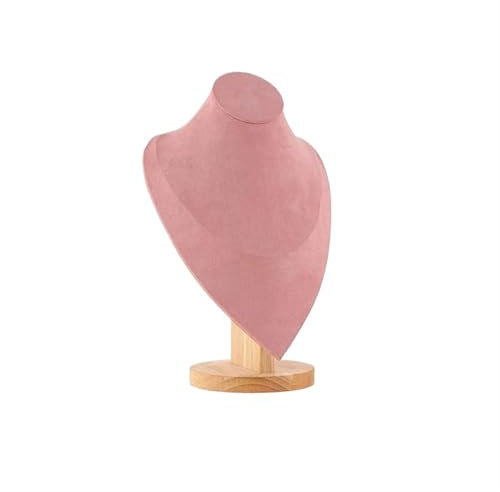 WLIHDB Schmuckbüste 1pc Holz Mannequin Büste Halskette Display Stand Porträt Modell Hals Anhänger Schmuck Lagerung Rack Halter Fenster Schaufenster Requisiten Samt Schmuckständer Für Halsketten(L)