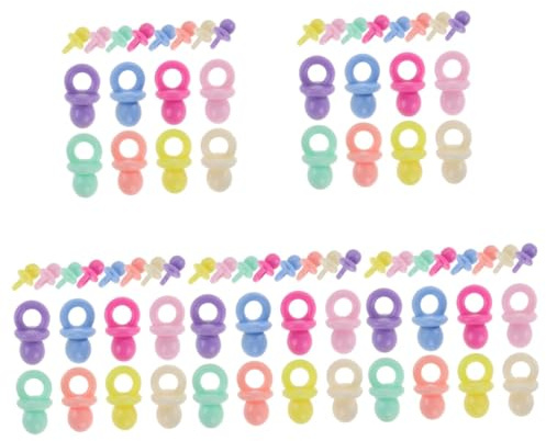 Abaodam 5 Juegos Decoración Mini Chupete Accesorios Para El Cabello Adornos Para Estuche De Teléfono Perlas De Chupete Encantos Del Arte De Uñas Pinza De Pelo De Bricolaje 50 Piezas X 5