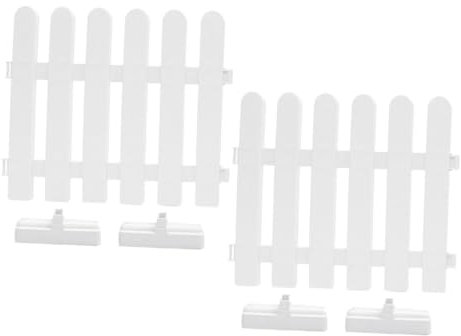 Warmhm 1Ensemble Clôture de Bordure de Jardin PVC Amovible Rectangulaires pour Fleurs et Pelouses