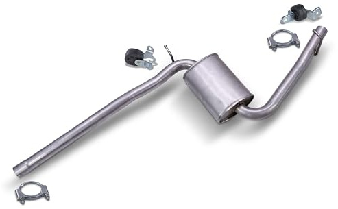 ATEC Mittelschalldämpfer + Montagematerial Kompatibel mit AUDI A4 B7 (8EC), A4 B7 Avant (8ED)