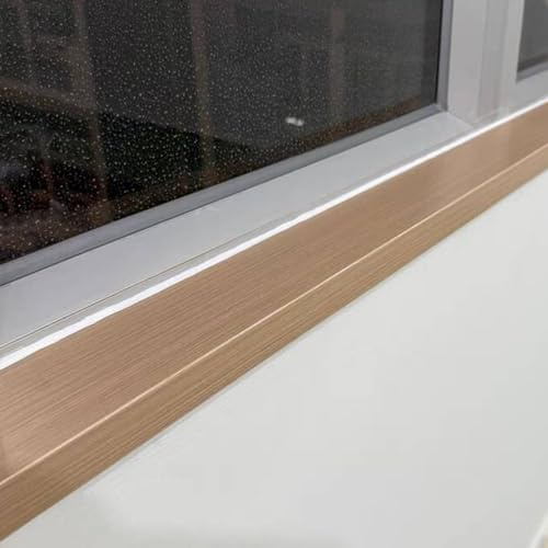 EXCLURA Wood Grain Window Sill Protector Plate, Window Sill Cover Decorative Replacement Board, Universal Window Sill Cap for Home & Office(L-130cm/51.2in,W-10cm/3.9in)