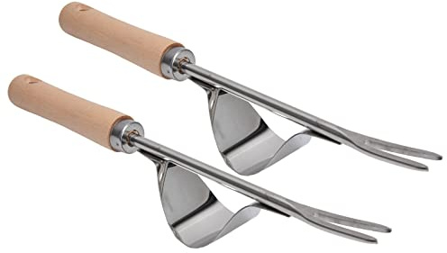 ANKROYU Garten-Handjäter, Unkrautentfernungswerkzeug aus Edelstahl, robuster, rostfreier, glänzender Griff zum neugierigen Entfernen von Disteln, Löwenzahn, Krabbengras, Vogelmiere