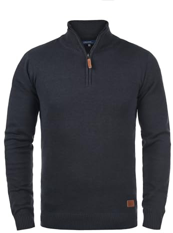 Blend BHRobin Herren Strickpullover Troyer Feinstrick Pullover