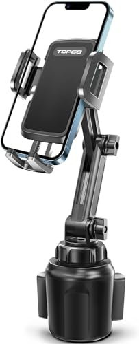 TOPGO Support de téléphone en Forme de Tasse - Pas de secousses, Stable et réglable - Support de téléphone Portable pour iPhone 116 et Autres Smartphones (Noir)