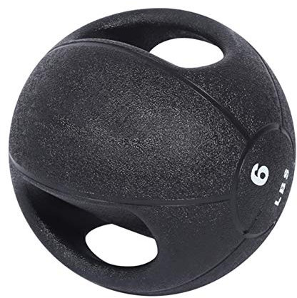 Medizinbälle Gummi-Binaural-Medizin-Kugel, Männliche Und Weibliche Kreuzstraining Kernstärke Cardio-Training Fitness-Ball, 6LB / 2.7kg