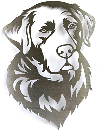 Image Industry Labrador Hund Gartenskulptur/Gartenornament/Rost Metall Hund Gartenskulptur/Metallkunst (klein, 200 mm x 269 mm)