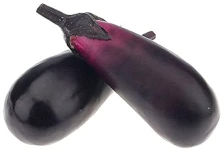 Meiwlong 2 PCS Fake Realistic Eggplant Props Decoration Home Artificial Display Lifelike Vegetable Faux Food Model Ornament Party Festival