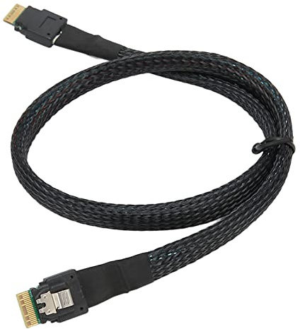 TOPINCN Câble SAS Mince, Câble Micro SATA Stable et Sûr 12GBPS pour Remplacement (1m/39.4in)
