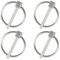 INCREWAY Goupille de sécurité, 4PCS Dia 3mm en acier inoxydable Goupille de sécurité ronde Goupille de verrouillage de remorque Goupille de fixation de Lynch pour piste, ferme, pelouse