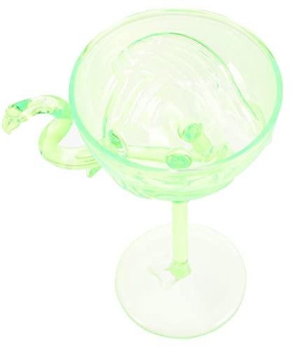 OSKOE Margarita Glasses Cocktail Glasses Flamingo Design Daiquiri Glasses Coupe Glasses Classic Cocktail Drinking Glasses Wine Goblets for Drinks Champagne Pink (Color : Light Green)