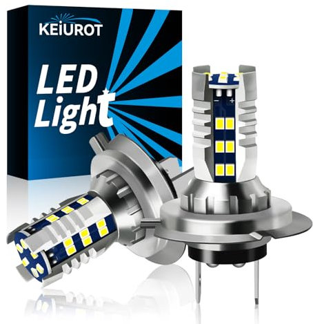 Keiurot H7 LED Headlight Bulb Motorcycle S1 LED Headlight Bulb For Motorcycle Headlights Fog Light 30SMD 2016 LED Chips White, Pack of 2